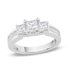 Thumbnail Image 1 of Previously Owned - 1/2 CT. T.W. Princess-Cut Diamond Three Stone Engagement Ring in 14K White Gold