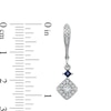 Thumbnail Image 2 of Previously Owned -  Vera Wang Love Collection 1/2 CT. T.W. Diamond and Blue Sapphire Drop Earrings in 14K White Gold