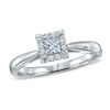 Thumbnail Image 0 of Previously Owned - 3/8 CT. T.W. Princess-Cut Diamond Frame Engagement Ring in 14K White Gold