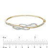 Thumbnail Image 2 of Previously Owned - 1 CT. T.W. Diamond Crossover Bangle in 10K Gold