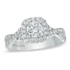 Thumbnail Image 0 of Previously Owned - Vera Wang Love Collection 1 CT. T.W. Diamond Frame Engagement Ring in 14K White Gold