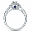 Thumbnail Image 1 of Previously Owned - Vera Wang Love Collection 1 CT. T.W. Diamond Frame Split Shank Engagement Ring in 14K White Gold
