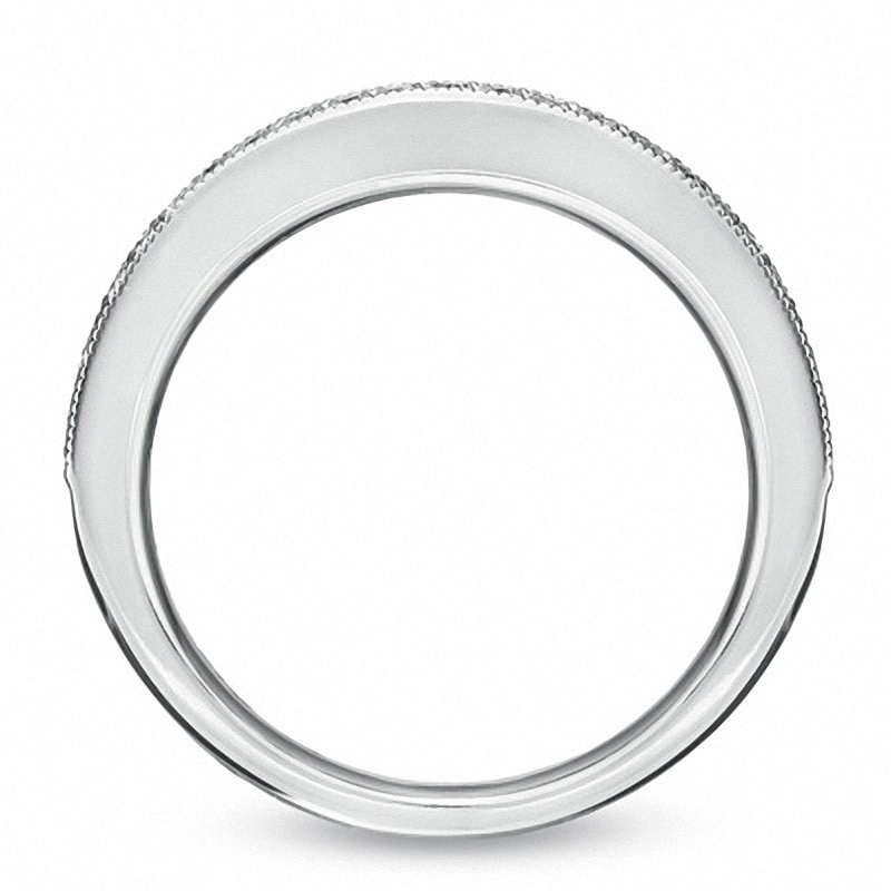 Previously Owned - Vera Wang Love Collection 1/5 CT. T.W. Diamond Milgrain Wedding Band in 14K White Gold