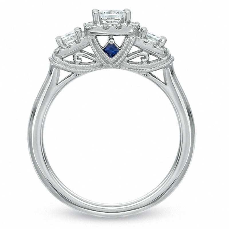 Previously Owned - Vera Wang Love Collection 3/4 CT. T.W. Princess-Cut Diamond Engagement Ring in 14K White Gold