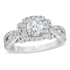 Thumbnail Image 1 of Previously Owned - Vera Wang Love Collection 1-1/2 CT. T.W. Diamond Split Shank Engagement Ring in 14K White Gold