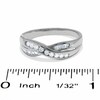 Thumbnail Image 3 of Previously Owned - 1/4 CT. T.W. Diamond Crossover Band in 14K White Gold