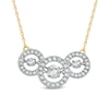 Thumbnail Image 0 of Previously Owned - 7/8 CT. T.W. Diamond Three Stone Frame Necklace in 10K Gold