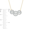 Thumbnail Image 1 of Previously Owned - 7/8 CT. T.W. Diamond Three Stone Frame Necklace in 10K Gold