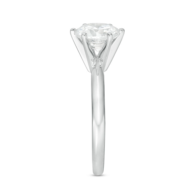 Previously Owned - 1-1/2 CT.  Diamond Solitaire Engagement Ring in 14K White Gold (I/I2)