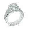 Thumbnail Image 2 of Previously Owned - 1 CT. T.W. Diamond Double Frame Bridal Set in 14K White Gold (I/I2)