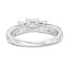 Thumbnail Image 3 of Previously Owned - 1/2 CT. T.W. Princess-Cut Diamond Past Present Future® Engagement Ring in 10K White Gold