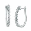 Thumbnail Image 1 of Previously Owned - 1/4 CT. T.W. Diamond Hoop Earrings in 10K White Gold