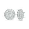 Thumbnail Image 1 of Previously Owned - 1 CT. T.W. Composite Diamond Frame Stud Earrings in 10K White Gold