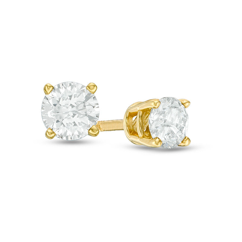 Previously Owned - 1/2 CT. T.W. Diamond Solitaire Stud Earrings in 14K Gold