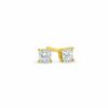 Previously Owned - 1/5 CT. T.W. Princess-Cut Diamond Solitaire Stud Earrings in 14K Gold