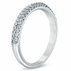 Thumbnail Image 2 of Previously Owned - Vera Wang Love Collection 3/8 CT. T.W. Diamond Two Row Anniversary Band in 14K White Gold