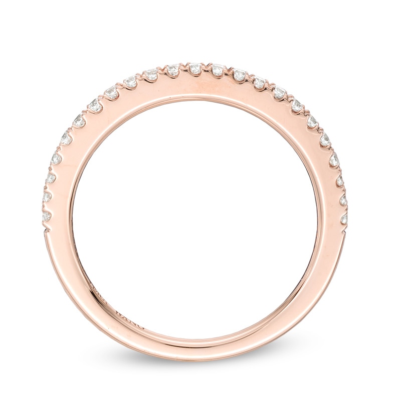 Previously Owned - Vera Wang Love Collection 1/4 CT. T.W. Diamond Wedding Band in 14K Rose Gold
