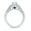 Thumbnail Image 3 of Previously Owned - Vera Wang Love Collection 1 CT. T.W. Oval Diamond Frame Engagement Ring in 14K White Gold