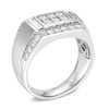 Thumbnail Image 2 of Previously Owned - 1-3/8 CT. T.W. Diamond Rectangular Signet Ring in 10K White Gold