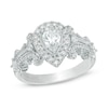 Thumbnail Image 1 of Previously Owned - Vera Wang Love Collection 1 CT. T.W. Pear-Shaped Diamond Frame Engagement Ring in 14K White Gold