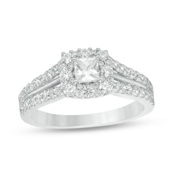Previously Owned - Love's Destiny by Peoples 1 CT. T.W. Princess-Cut Diamond Engagement Ring in 14K Two-Tone Gold