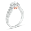 Thumbnail Image 2 of Previously Owned - Love's Destiny by Peoples 1 CT. T.W. Princess-Cut Diamond Engagement Ring in 14K Two-Tone Gold