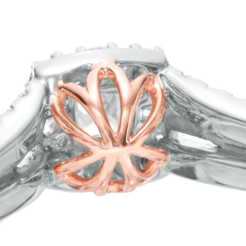 Main Image 5 of Previously Owned - Love's Destiny by Peoples 1 CT. T.W. Princess-Cut Diamond Engagement Ring in 14K Two-Tone Gold