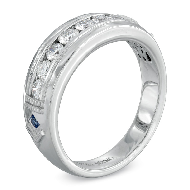 Main Image 2 of Previously Owned - Vera Wang Men's 3/4 CT. T.W. Diamond Wedding Band in 14K White Gold