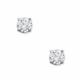 Previously Owned - 1/3 CT. T.W. Diamond Solitaire Stud Earrings in 14K White Gold