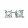 Thumbnail Image 0 of Previously Owned - 1/2 CT. T.W. Princess-Cut Diamond Solitaire Stud Earrings in 14K White Gold