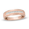 Thumbnail Image 0 of Previously Owned - Men's 1/10 CT. T.W. Diamond Wedding Band in 10K Rose Gold