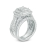 Thumbnail Image 2 of Previously Owned - 2-3/4 CT. T.W. Quad Princess-Cut Diamond Frame Three Piece Bridal Set in 14K White Gold