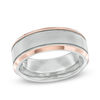 Thumbnail Image 0 of Previously Owned - Men's 8.0mm Rose IP Satin Wedding Band in Tantalum