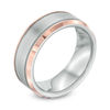 Thumbnail Image 1 of Previously Owned - Men's 8.0mm Rose IP Satin Wedding Band in Tantalum