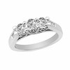 Thumbnail Image 1 of Previously Owned - 1/2 CT. T.W. Diamond Three Stone Ring with Heart Accents in 10K White Gold
