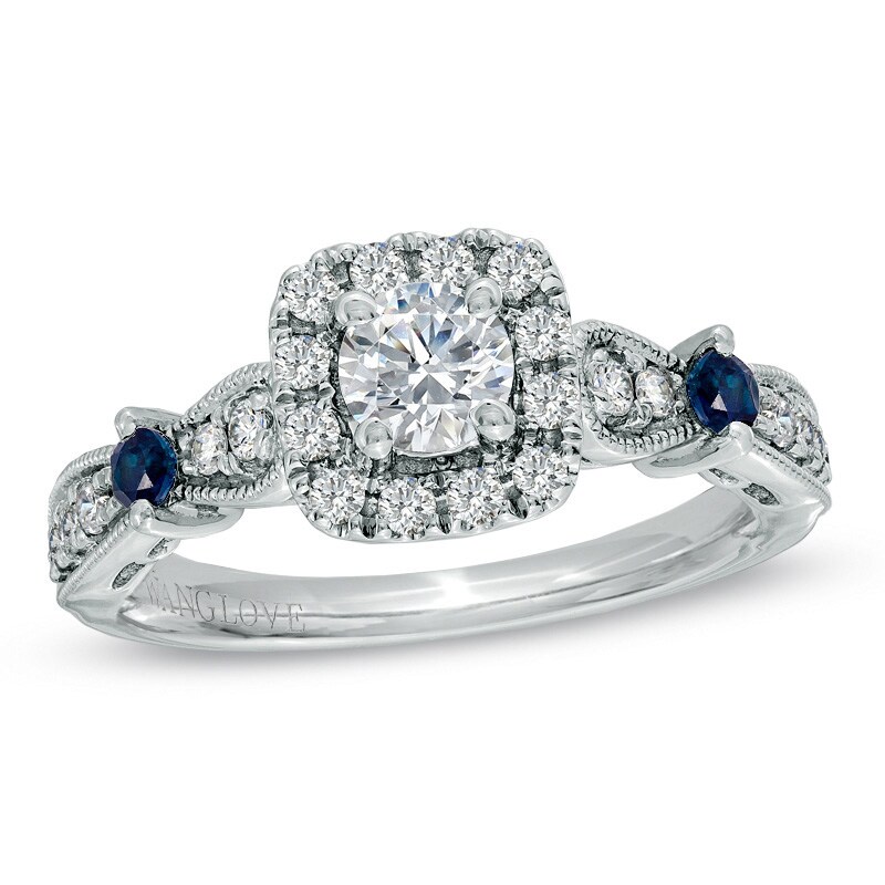 Main Image 1 of Previously Owned - Vera Wang Love Collection 3/4 CT. T.W. Diamond Vintage-Style Ring in 14K White Gold