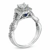 Thumbnail Image 1 of Previously Owned - Vera Wang Love Collection 1 CT. T.W. Princess-Cut Diamond Frame Engagement Ring in 14K White Gold