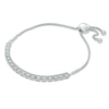 Thumbnail Image 1 of Previously Owned - 1/4 CT. T.W. Diamond Block Bolo Bracelet in 10K White Gold - 9.5"