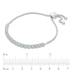 Thumbnail Image 2 of Previously Owned - 1/4 CT. T.W. Diamond Block Bolo Bracelet in 10K White Gold - 9.5"