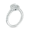 Thumbnail Image 1 of Previously Owned - Vera Wang Love Collection 3/4 CT. T.W. Oval Diamond Frame Engagement Ring in 14K White Gold