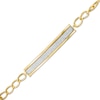 Thumbnail Image 1 of Previously Owned - Made in Italy Glitter Enamel Bar Bracelet in 14K Gold - 7.5"
