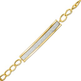 Previously Owned - Made in Italy Glitter Enamel Bar Bracelet in 14K Gold - 7.5&quot;