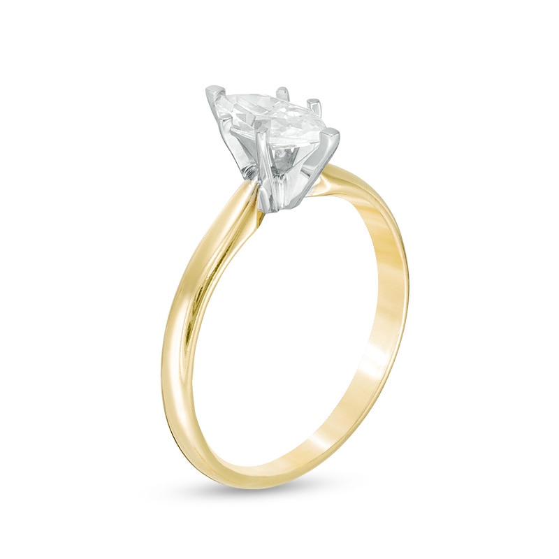 Main Image 2 of Previously Owned - 1 CT. Marquise Diamond Solitaire Engagement Ring in 14K Gold (I/I2)