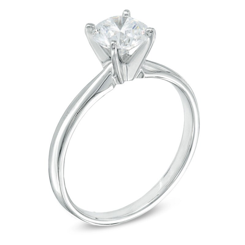 Main Image 2 of Previously Owned - 1 CT. Diamond Solitaire Engagement Ring in 14K White Gold (K/I3)