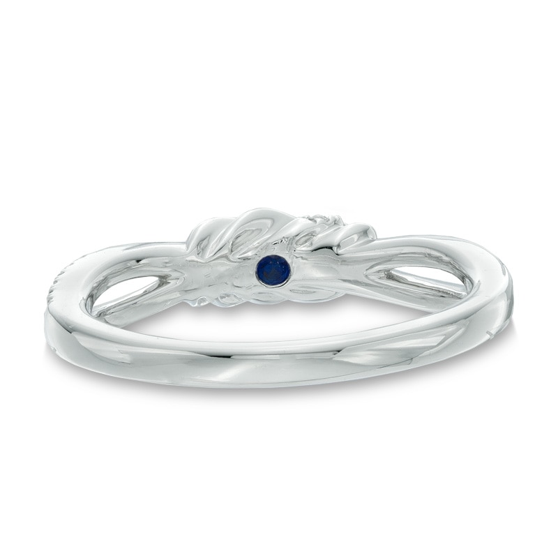 Main Image 3 of Previously Owned - Vera Wang Love Collection 1/6 CT. T.W. Diamond Knot Ring in 14K White Gold
