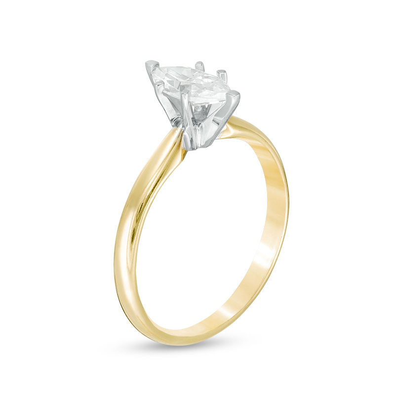 Main Image 2 of Previously Owned - 1 CT. Marquise Diamond Solitaire Engagement Ring in 14K Gold