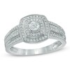 Thumbnail Image 1 of Previously Owned - 1/2 CT. T.W. Diamond Double Frame Engagement Ring in 10K White Gold