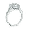 Thumbnail Image 2 of Previously Owned - 1/2 CT. T.W. Diamond Square Frame Split Shank Ring in 10K White Gold