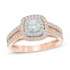 Thumbnail Image 1 of Previously Owned - 1 CT. T.W. Diamond Double Frame Engagement Ring in 14K Two-Tone Gold