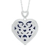 Thumbnail Image 1 of Previously Owned - Diamond Accent Filigree Heart Locket in Sterling Silver